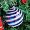 Bola de Natal - Spiral Fantasy Blue - Murano Glass Xmas