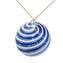 Bola de Natal - Spiral Fantasy Blue - Murano Glass Xmas