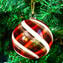 Christmas Ball - Spiral Fantasy Red - Murano Glass Xmas