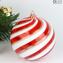 Palle di Natale - Spiral Fantasy - Rosso - Murano glass xmas