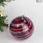 Boule de Noël - Spiral Fantasy - Noël en verre de Murano classique