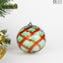 Christmas Ball - Spiral Fantasy - Green - Murano Glass Xmas