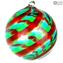 Weihnachtskugel - Spiral Fantasy - Grün - Muranoglas Weihnachten