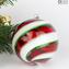 Christmas Ball - Spiral Fantasy - Classic Xmas - Murano Glass Xmas