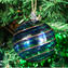 Christmas Ball - Spiral Fantasy - Blue and Green - Murano Glass Xmas