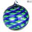 Palle di Natale - Spiral Fantasy - Blue e Verde - Murano glass xmas