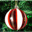 Christmas Ball - Canes Fantasy - RED - Murano Glass Xmas