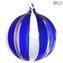 كرة الكريسماس - قصب الخيال الأزرق - زجاج مورانو الكريسماس