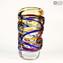 Harlekin Vase - Kurze Vase - Original Murano Glas