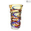 ハーレクイン花瓶-曲線の花瓶-オリジナルムラーノグラス