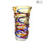 Vase Arlequin - Vase Curvy - Verre de Murano Original