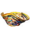 Harlequin Sombrero - Vaso Curvy Short - Vidro Murano Original