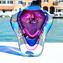 Vase Cobra Purple Sommerso - Murano Glass