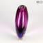 Vaso Drop Curvy Viola Sommerso - Vetro di Murano