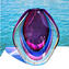 مزهرية قطرة أرجوانية من Sommerso - زجاج مورانو الأصلي OMGG