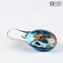 Boucles d'oreilles immergées - Cyan - Verre de Murano Original OMG