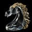 Testa di Cavallo con dettagli oro Scultura Esclusiva in vetro di Murano