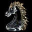 Exclusive Horse Head Sculpture with gold - Original Murano Glass