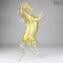 Horse standing Murano Glass sculpture with Pure Gold 24kt