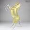 Pferd stehend Murano Glass Skulptur mit Pure Gold 24kt