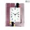 Relógio despertador de mesa Violette com relógio Millefiori Original Murano Glass