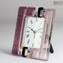 Table Alarm Clock Violette with Millefiori  Original Murano Glass watch