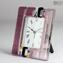 Reloj despertador de mesa Violette con reloj Millefiori Original de cristal de Murano