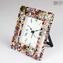 Table Alarm Clock Red with Millefiori - Original Murano Glass watch