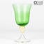 Set of 6 Wine Flute Drinking glasses Mix colors with pure gold