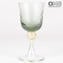 Set of 6 Wine Flute Drinking glasses Mix colors with pure gold