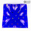 Braguette carrée en assiette - Poches vides - Bleu millefiori - Verre de Murano