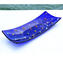 Rectangular Plate Fly - Empty pockets - Millefiori Blue - Murano Glass