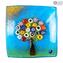 The Tree of Life - Plate Empty pocket - Original Murano Glass Millefiori 