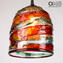 Hanging Lamp Red - Sbruffy Style - Original Murano Glass