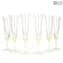 Champagne Wine Prosecco Flute Set of 6 glasses