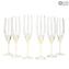 Champagne Prosecco Wine Flute - Set of 6 glasses