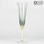 Champagne Flute Set - 6 Colors Mix - Glass Blown