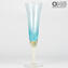 Champagne Flute Set - 6 Colors Mix - Glass Blown