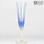 Champagne Flute Set - 6 Colors Mix - Glass Blown