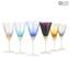 Long Drink Mix Colors Cup Set - 6 Blown Glasses
