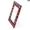 Photo Frame - Pink & Millefiori - Original Murano Glass OMG