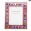 Photo Frame - Pink & Millefiori - Original Murano Glass OMG