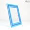 Photo Frame - Cyan & Blue Millefiori - Original Murano Glass OMG