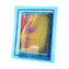 Cadre Photo - Cyan & Bleu Millefiori - Verre de Murano Original OMG