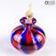 Bottle Perfume - Blue, Red, White & Avventurine - Original Murano Glass OMG