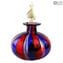 Flacon de Parfum - Bleu, Rouge, Blanc & Avventurine - Verre de Murano Original OMG