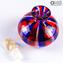 Bottle Perfume - Blue, Red, White & Avventurine - Original Murano Glass OMG