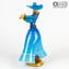 커플 Goldoni Venetian Figurines-Blue-Original Murano Glass OMG