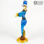 Paar Goldoni venezianische Figuren - Blau - Original Murano Glass OMG