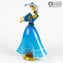 커플 Goldoni Venetian Figurines-Blue-Original Murano Glass OMG